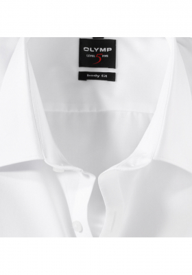 OLYMP Level Five 7060, Fehér Hosszú Ujjú Ing Body fit, New York Kent