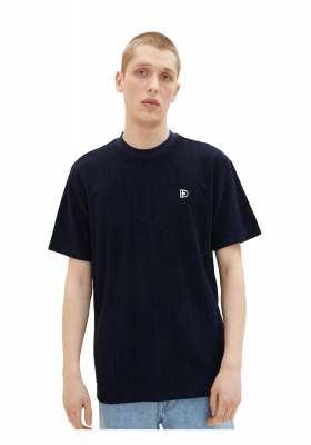 TOM TAILOR DENIM 6458, Sötétkék Rövid Ujjú Póló