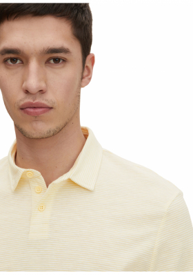 TOM TAILOR DENIM Jersey 0644, Sárga Rövid Ujjú Ingpóló