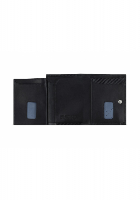 BUGATTI Secure Slim 0C01, Fekete Bőr Pénztrárca