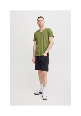 BLEND 7013, Zöld Rövid Ujjú Póló Gombos NOOS