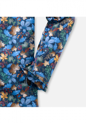 OLYMP Casual 4006, Tengerkék Hosszú Ujjú Ing, Modern fit, Kent