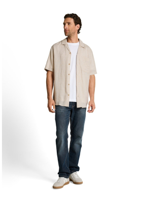 TOM TAILOR 9614, Bézs Rövid Ujjú Ing