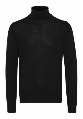 CASUAL FRIDAY Konrad Merino 1483, Fekete Kötött Garbo Pulóver, NOOS