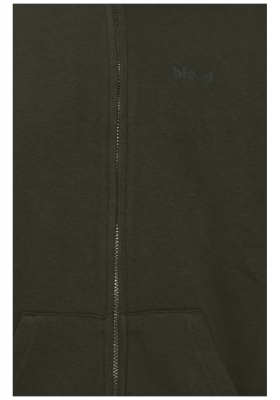 BLEND Downton 4494 Zippes-Kapucnis Pulóver, Zöld, NOOS