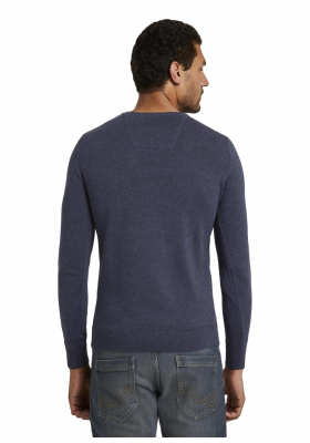 TOM TAILOR Basic O-Neck 2819, Kék Kötött Pulóver