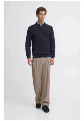 CASUAL FRIDAY Karl 5311, Éjkék Kötött Pulóver