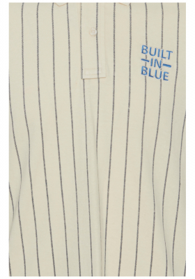 BLEND 5187, Törtfehér, Csíkos Rövid Ujjú Ingpóló 