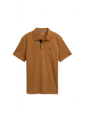 TOM TAILOR 1006, Barna Rövid Ujjú Ingpóló