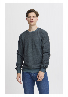 BLEND 7371, Kék Környakú Pulóver