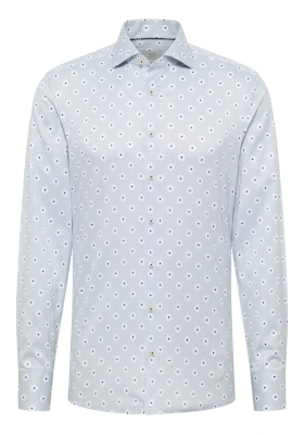 ETERNA Modern Fit 1218, Kék, Mintás Hosszú Ujjú Ingg