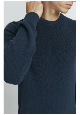 BLEND Codford 4336, Kék Kötött Pulóver