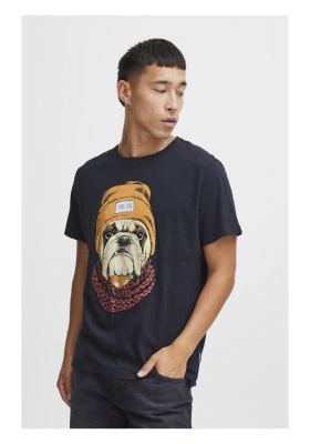 BLEND 6192, Fekete Rövid Ujjú Póló Kutya