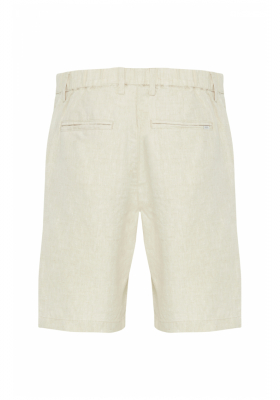 CASUAL FRIDAY Pandrup 5166, Krémszínű Lenvászon Rövidnadrág