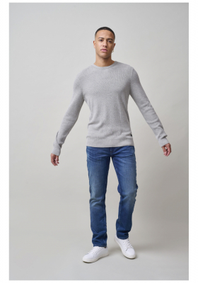 BLEND Codford 4336, Szürke Kötött Pulóver