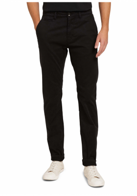 TOM TAILOR Satin Stretch 7829, Fekete Chinonadrág