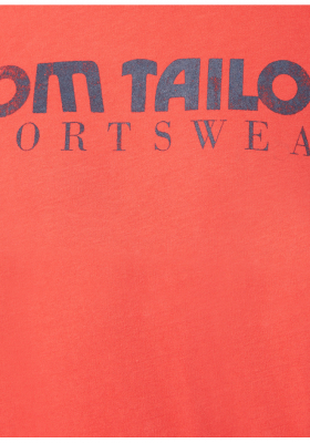 TOM TAILOR Basic 8210, Piros Hosszú Ujjú Póló