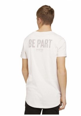 TOM TAILOR DENIM Be Part 1893, Bézs Rövid Ujjú Póló