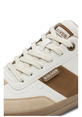 s.OLIVER 13609, Fehér-Bézs Sneaker