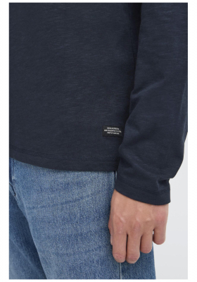 BLEND Ibrat 0029, Kék Hosszú Ujjú Póló