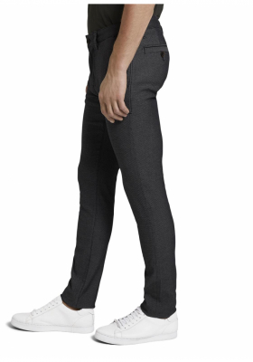 TOM TAILOR Structure 1165, Fekete Chinonadrág