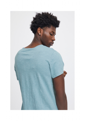 BLEND 7013, Világoskék Rövid Ujjú Póló Gombos NOOS