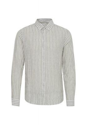 CASUAL FRIDAY Anton 4974, Zöld Csíkos Hosszú Ujjú Ing