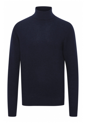 CASUAL FRIDAY Karl 3971, Kék Kötött Gyapjú Garbo Pulóver, NOOS