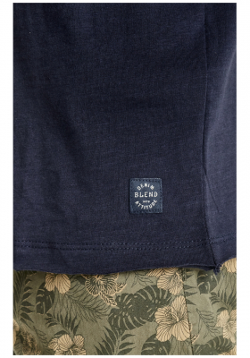 BLEND Palm 7885, Kék Rövid Ujjú Póló