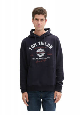 TOM TAILOR 3292, Sötétkék Kapucnis Pulóver