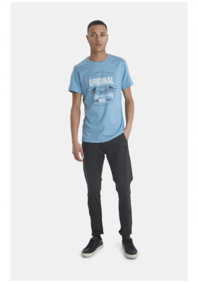 BLEND Basic 8054, Kék Rövid Ujjú Póló