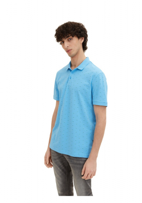 TOM TAILOR DENIM 5863, Kék Rövid Ujjú Ingpóló