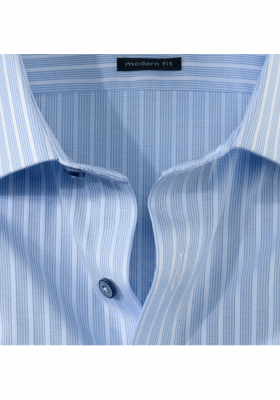 OLYMP Luxor 1320, Kék Hosszú Ujjú Ing, Modern fit, Global Kent 