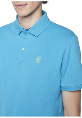 TOM TAILOR Poloshirt w. Details 8143, Világoskék Rövid Ujjú Ingpóló