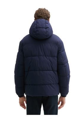 TOM TAILOR DENIM 1775, Sötétkék Bélelt Kapucnis Téli Dzseki