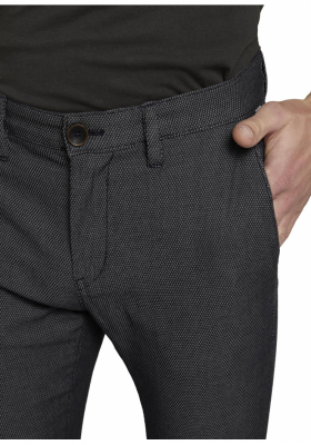 TOM TAILOR Structure 1165, Fekete Chinonadrág