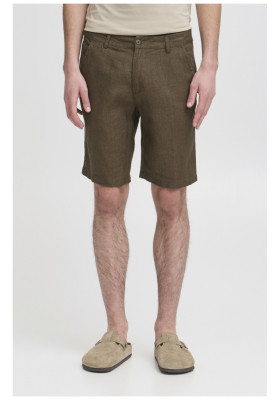 CASUAL FRIDAY Pandrup 5166, Barna Lenvászon Rövidnadrág