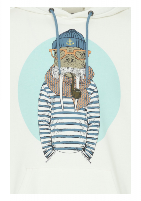 BLEND 6888, Fehér Kapucnis Pulóver