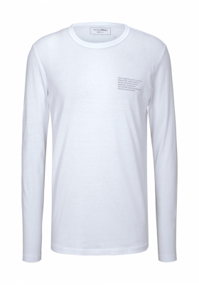 TOM TAILOR DENIM T-Shirt w. Back Fotoprint 3171, Fehér Hosszú Ujjú Pól