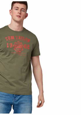 TOM TAILOR Basic 8637, Zöld Rövid Ujjú Póló