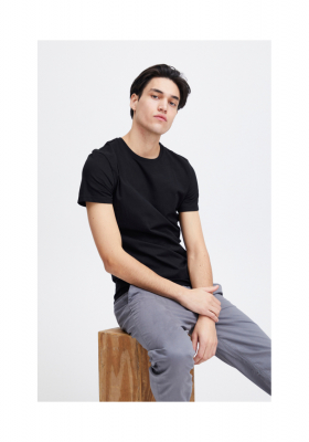 CASUAL FRIDAY David 3063, Fekete Rövid Ujjú Póló, NOOS