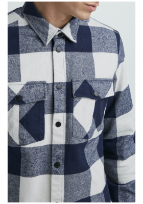 BLEND Check 3130, Kék Ingkabát