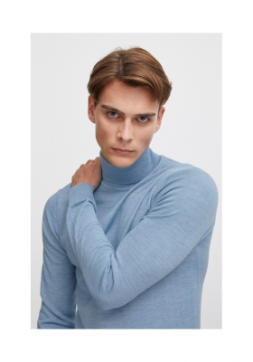 CASUAL FRIDAY Konrad Merino 1483, Világoskék Kötött Garbo Pulóver, NOOS