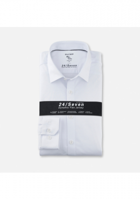 OLYMP No. Six 24/Seven 2503, Fehér Hosszú Ujjú Ing, Super slim, Urban Kent