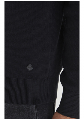 CASUAL FRIDAY Zipper 1986,Fekete Kötött Kardigán