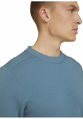 TOM TAILOR Basic 7440, Kék Környakú Pulóver