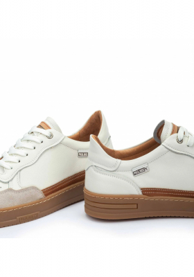 PIKOLINOS Xativa M1K-6383C1, Törtfehér Borjúbőr Sneaker Félcipő