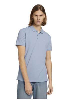 TOM TAILOR DENIM Basic 4106, Kék Rövid Ujjú Ingpóló