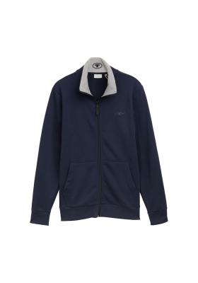 TOM TAILOR 5645, Sötétkék Cipzáros Pulóver