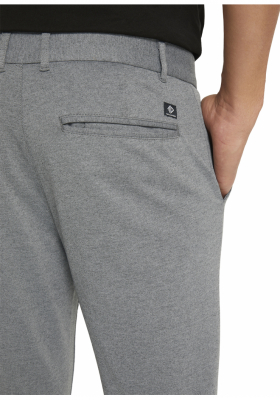 TOM TAILOR DENIM Cropped Slim Jersey 0453, Szürke Chinonadrág